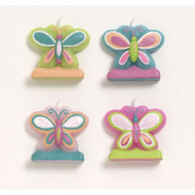 Fanciful Butterflies Molded Candle Set